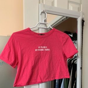 New Zara pink crop top